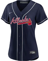 Nike Women's Replica Atlanta Braves Blank Navy Cool Base Jersey