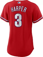 Nike Women's Philadelphia Phillies Bryce Harper #3 Red A1 Cool Base Jersey