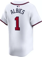 Nike Men's Atlanta Braves Ozzie Albies #1 White Limited Vapor Jersey