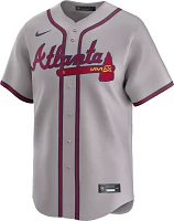 Nike Men's Atlanta Braves Ronald Acuña Jr. #13 Gray Limited Vapor Jersey