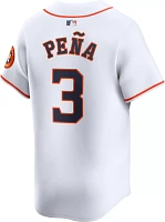 Nike Men's Houston Astros Jeremy Peña #3 White Limited Vapor Jersey