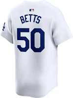 Nike Men's Los Angeles Dodgers Mookie Betts #50 White Limited Vapor Jersey