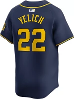 Nike Men's Milwaukee Brewers Christian Yelich #22 Navy Limited Vapor Jersey