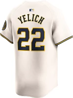 Nike Men's Milwaukee Brewers Christian Yelich #22 White Limited Vapor Jersey