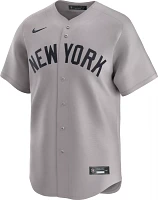 Nike Men's New York Yankees Derek Jeter #2 Gray Limited Vapor Jersey