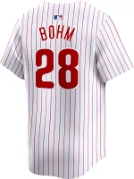 Nike Men's Philadelphia Phillies Alec Bohm #28 White Limited Vapor Jersey