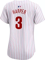 Nike Women's Philadelphia Phillies Bryce Harper #3 White Limited Vapor Jersey