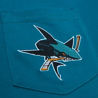 Mitchell & Ness San Jose Sharks Pocket Teal T-Shirt