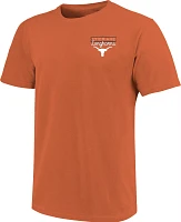 Image One Adult Texas Longhorns Burnt Orange Sketch Banner T-Shirt