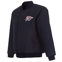 JH Design Men's Oklahoma City Thunder Navy Reversible Wool Jacket