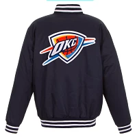 JH Design Men's Oklahoma City Thunder Navy Twill Jacket