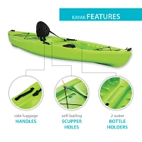 Lifetime Tioga 120 Angler Kayak with Paddle