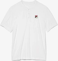 FILA Men's White Line Short Sleeve Henley