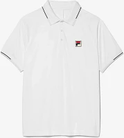 FILA Men's White Line Short Sleeve Polo