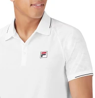 FILA Men's White Line Short Sleeve Polo