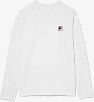 FILA Men's White Line Long Sleeve V-Neck