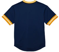 Mitchell & Ness Adult Nashville Predators Blue Mesh V-Neck Jersey