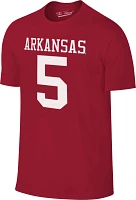 Retro Brand Men's Arkansas Razorbacks Raheim Sanders #5 Cardinal T-Shirt