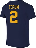 Retro Brand Youth Michigan Wolverines Blake Corum #2 Blue T-Shirt