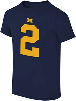 Retro Brand Youth Michigan Wolverines Blake Corum #2 Blue T-Shirt