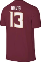 Retro Brand Men's Florida State Seminoles Jordan Travis #13 Garnet T-Shirt