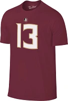 Retro Brand Men's Florida State Seminoles Jordan Travis #13 Garnet T-Shirt