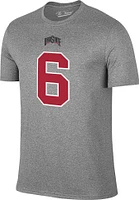 Retro Brand Men's Ohio State Buckeyes Kyle McCord #6 Grey T-Shirt