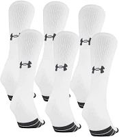 Under Armour Adult Performance Tech Crew Socks 6 Pack