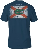 FloGrown Men's Florida Gators Blue Washed Flag T-Shirt