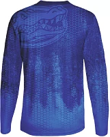 FloGrown Men's Florida Gators Blue Hydro Performance Long Sleeve T-Shirt