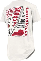 Pressbox Women's Louisville Cardinals White Rock T-Shirt