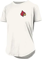 Pressbox Women's Louisville Cardinals White Rock T-Shirt