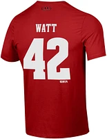 Under Armour Men's Wisconsin Badgers TJ Watt #42 Red Performance T-Shirt