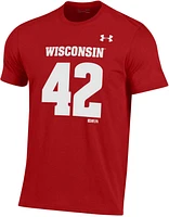 Under Armour Men's Wisconsin Badgers TJ Watt #42 Red Performance T-Shirt