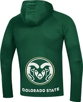 Under Armour Men's Colorado State Rams Green Long Sleeve Hooded Bench T-Shirt