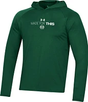 Under Armour Men's Colorado State Rams Green Long Sleeve Hooded Bench T-Shirt