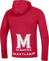 Under Armour Men's Maryland Terrapins Red Long Sleeve Hooded Bench T-Shirt