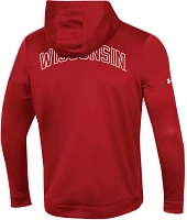 Under Armour Men's Wisconsin Badgers Red Fleece Pullover Hoodie