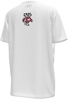 Under Armour Youth Wisconsin Badgers White Game Motto Sleeve T-Shirt