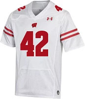 Under Armour Youth Wisconsin Badgers T.J. Watt #42 White Replica Football Jersey