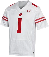 Under Armour Youth Wisconsin Badgers #1 White Replica Football Jersey