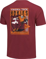 Image One Men's Virginia Tech Hokies Maroon Retro Poster T-Shirt