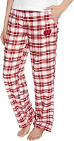 College Concepts Women's Wisconsin Badgers Red/White Sienna Flannel Pants