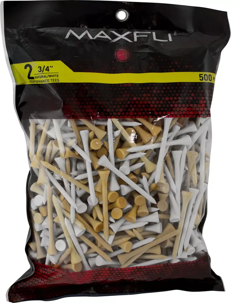 Maxfli 2.75'' Natural/White Golf Tees – 500-Pack