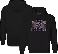 Image One Men's Washington Huskies Black Arch Wordmark Pullover Hoodie