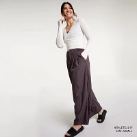 CALIA Women's Crinkle Pleated Wide Leg Pant