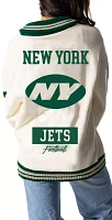 The Wild Collective Adult New York Jets Full-Zip Knit Sweater