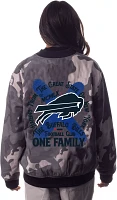 The Wild Collective Women's Buffalo Bills Camo Grey Bomber Jacket