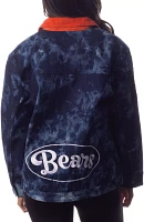 The Wild Collective Women's Chicago Bears Tie Dye Denim Navy Jacket