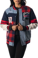 The Wild Collective Women's Buffalo Bills Vintage Blue Bomber Jacket